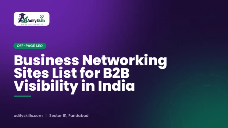 Business Networking Sites List for B2B Visibility in India