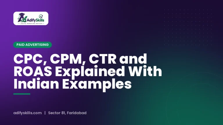 CPC, CPM, CTR and ROAS Explained With Indian Examples