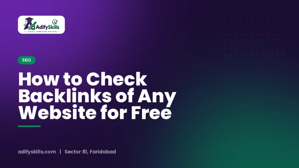 How to Check Backlinks of Any Website for Free