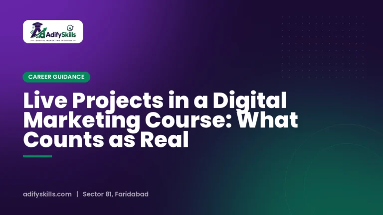 Live Projects in a Digital Marketing Course: What Counts as Real