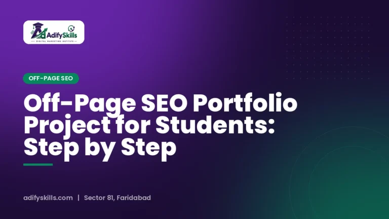 Off-Page SEO Portfolio Project for Students: Step by Step