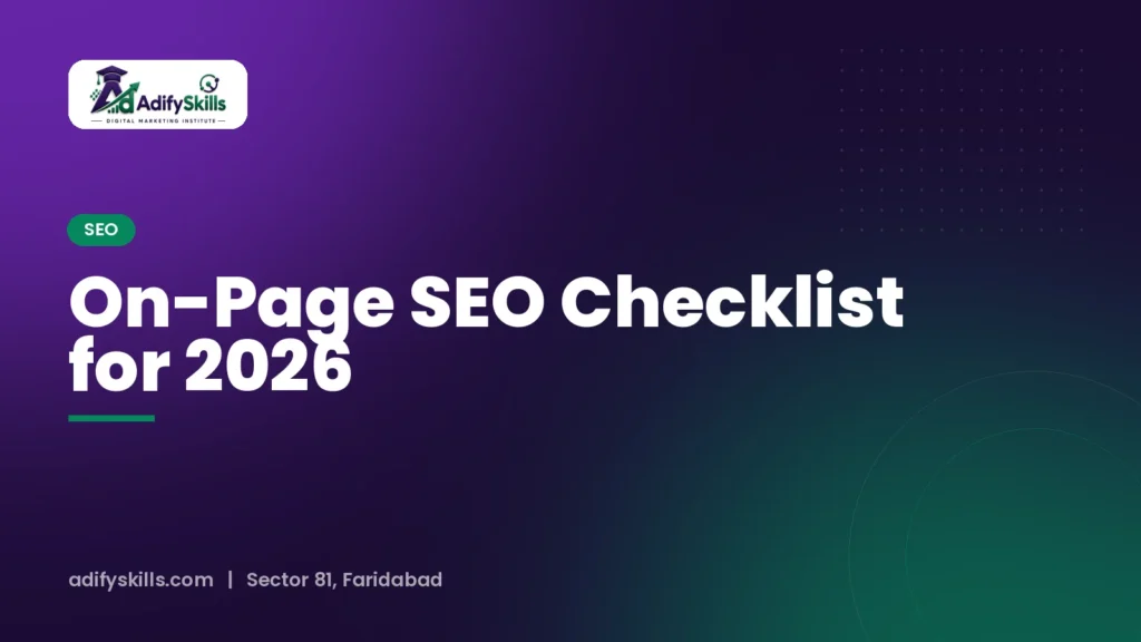 On-Page SEO Checklist for 2026