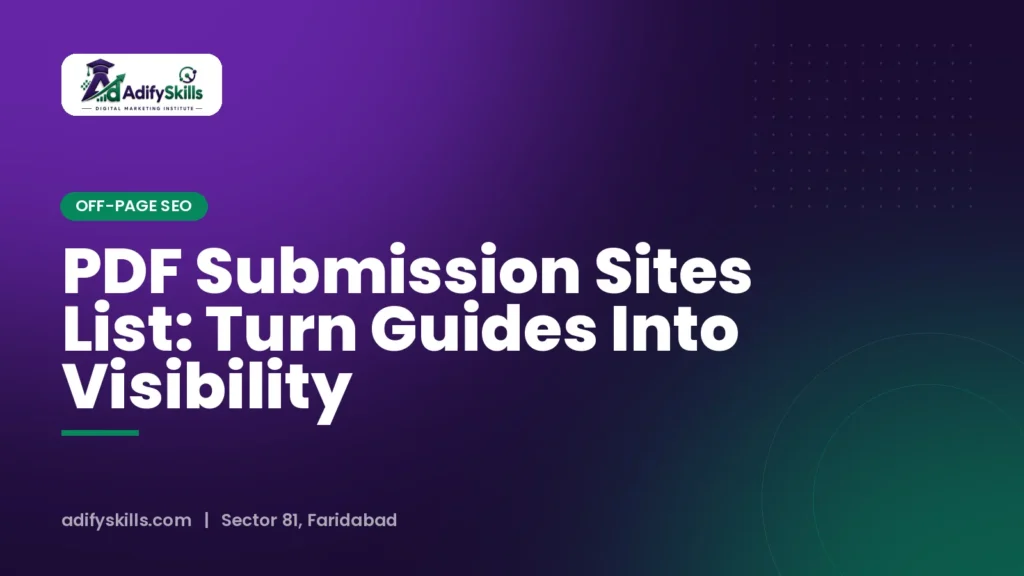 PDF Submission Sites List: Turn Guides Into Visibility