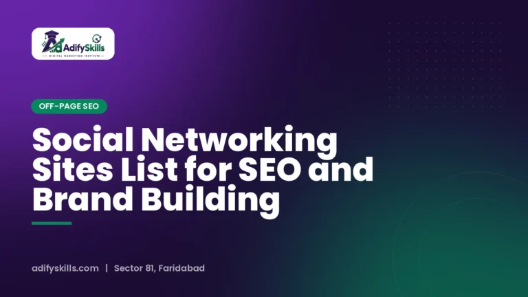 Social Networking Sites List for SEO and Brand Building