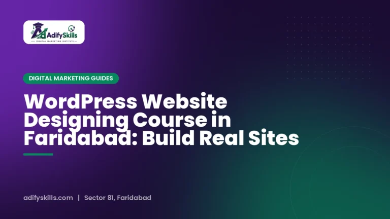 WordPress website designing course Faridabad students building a business website
